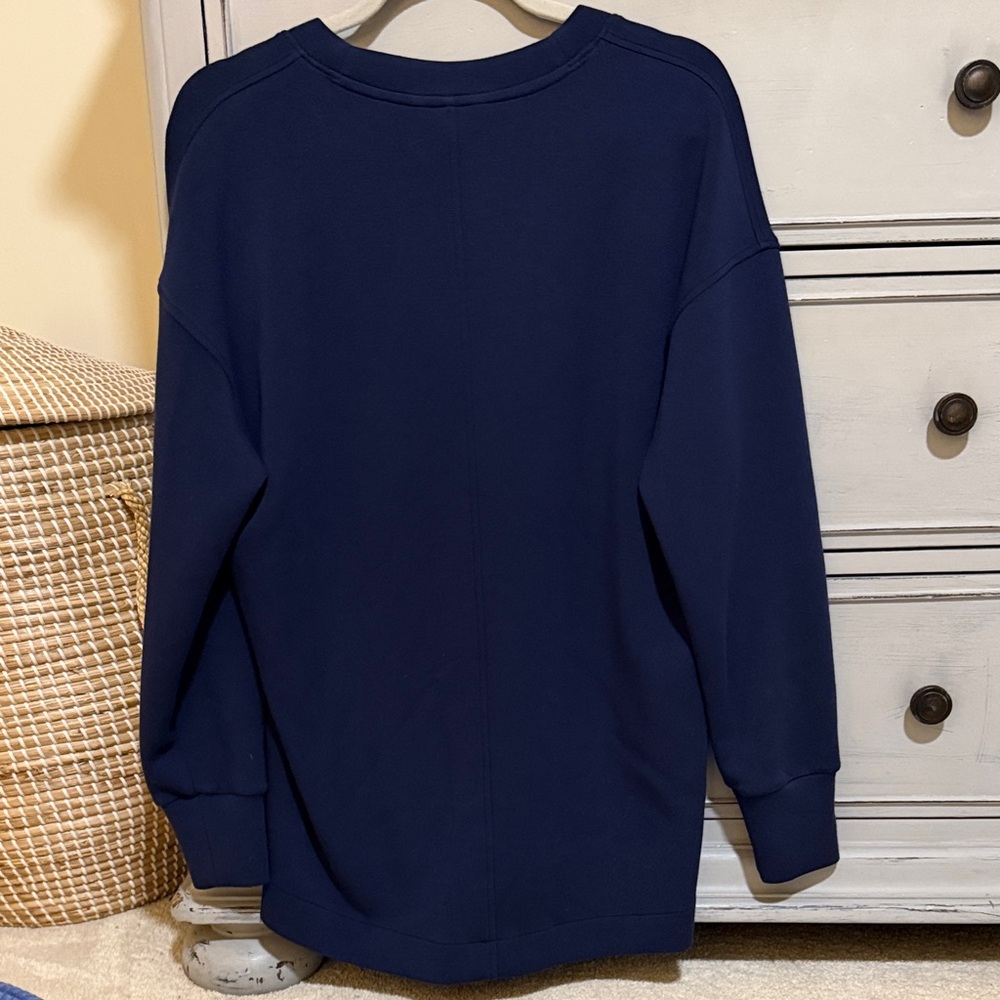 Spanx Airessentials Navy V-Neck Pullover - image 4
